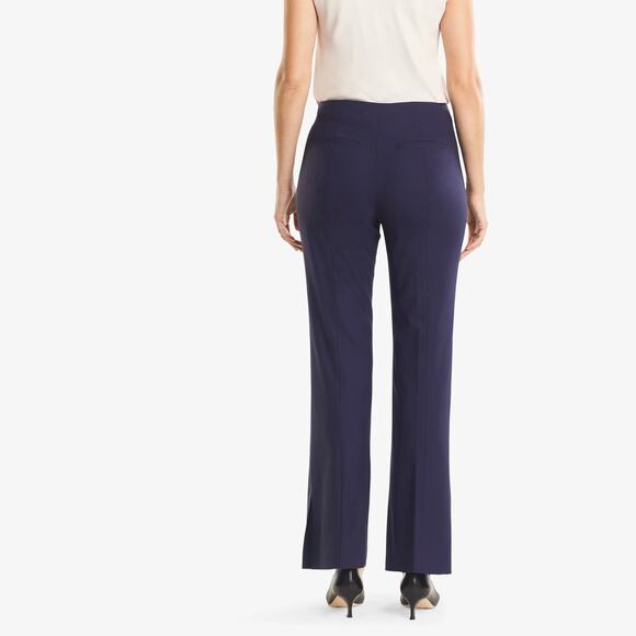 MM Lafleur Clooney Kick Flare Pants Blue Tropical Wool High Rise size 6 - Picture 8 of 11